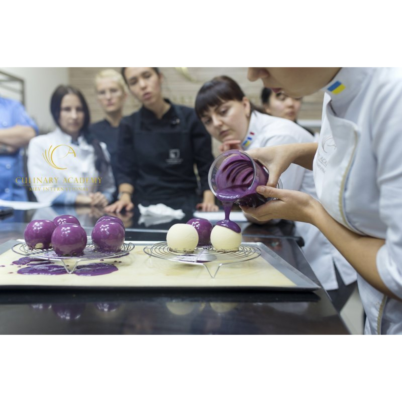 Class in Kiev International Culinary Academy, Ukraine