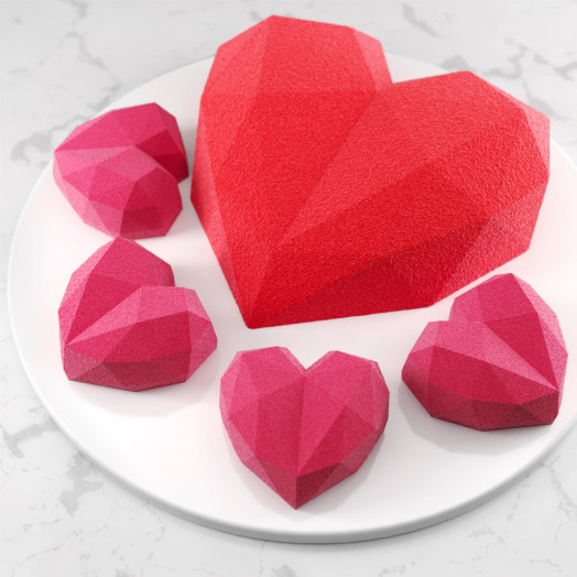 НАБОР Heart силиконовые формы для торта и пирожных
