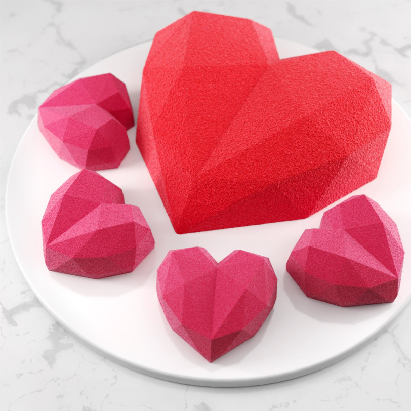 KIT Heart Cake Moule Silicone