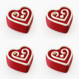 Moule Ariadne mini cake en silicone réalise à la main, lot de 4