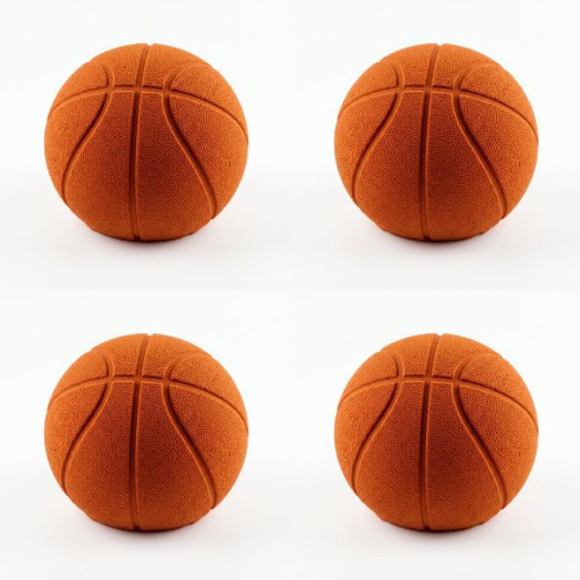 Basketball mini cake silicone mould handmade, Set of 4