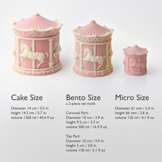 Moule Carousel bento Cake en silicone réalise à la main