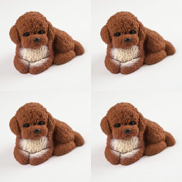 Doggy Mini cake silicone mould handmade, Set of 4