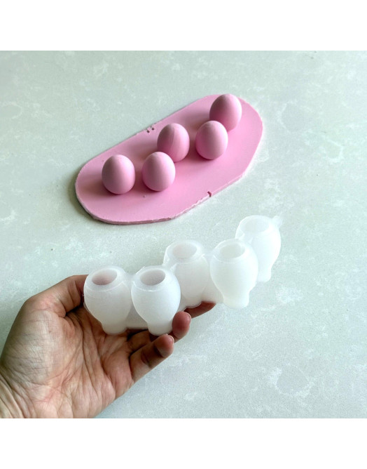 Eggs mini moule à gâteau en silicone fait à la main 5pcs*15ml