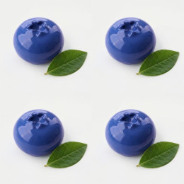 Blueberry mini cake silicone mould handmade, Set of 4 Blueberry mini cake silicone mould handmade, Set of 4