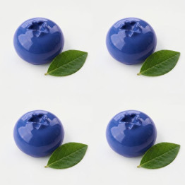 Blueberry mini cake silicone mould handmade, Set of 4