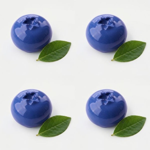 Arándano mini cake molde de silicona hecho a mano, set de 4