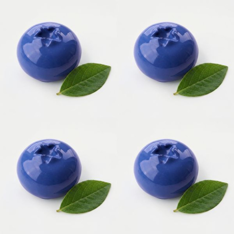 Blueberry mini cake silicone mould handmade, Set of 4 Blueberry mini cake silicone mould handmade, Set of 4