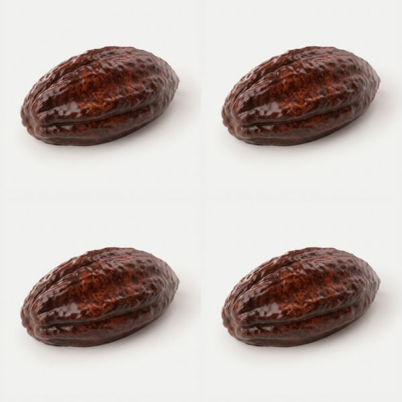 Cacao bean mini cake silicone mould handmade, Set of 4