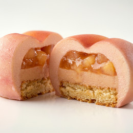 Flat peach mini cake silicone mould handmade