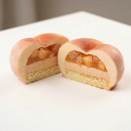 Flat peach mini cake silicone mould handmade