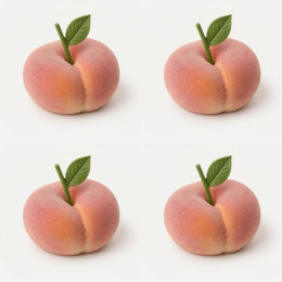 Flat peach mini cake silicone mould handmade, Set of 4 Flat peach mini cake silicone mould handmade, Set of 4