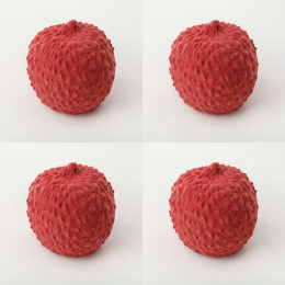 Lychee fruit mini cake silicone mould handmade, Set of 4