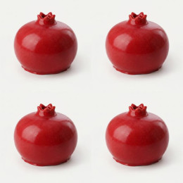 Pomegranate mini cake silicone mould handmade, Set of 4