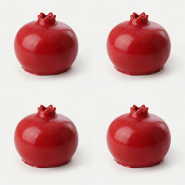 Pomegranate mini cake silicone mould handmade, Set of 4