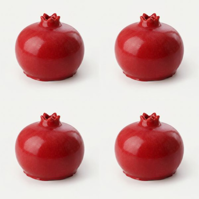 Pomegranate mini cake silicone mould handmade, Set of 4