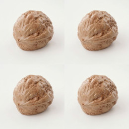 Walnut shell classic mini cake silicone mould handmade, Set of 4