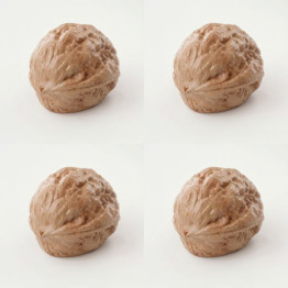 Walnut shell classic mini cake silicone mould handmade, Set of 4
