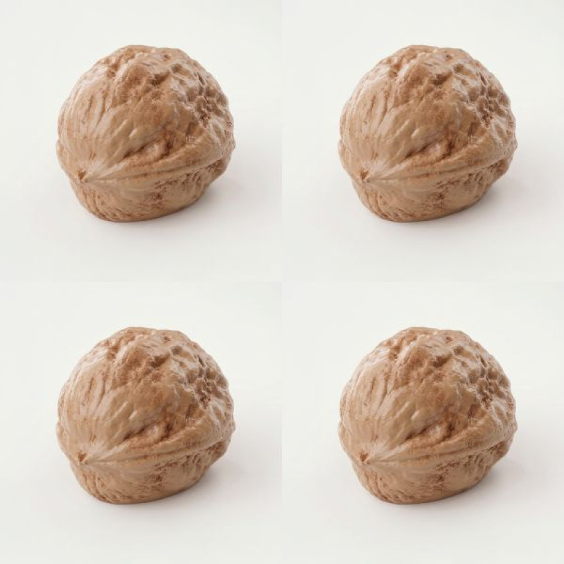 Walnut shell classic mini cake silicone mould handmade, Set of 4