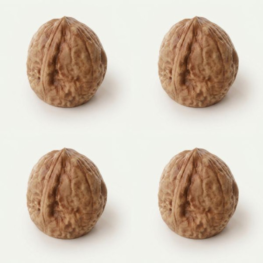 Сáscara de nuez mini cake molde de silicona hecho a mano, set de 4