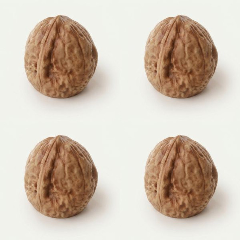 Walnut shell mini cake silicone mould handmade, Set of 4