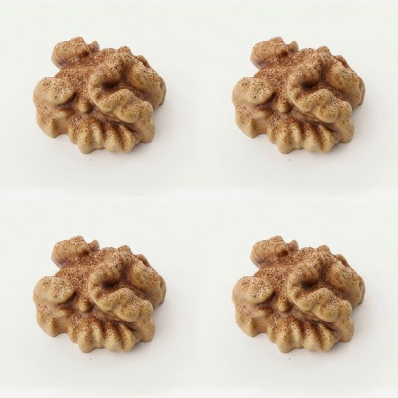 Walnut mini cake silicone mould handmade, Set of 4
