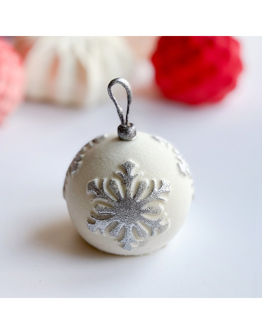 Snowfall ball cake silicone mould handmade