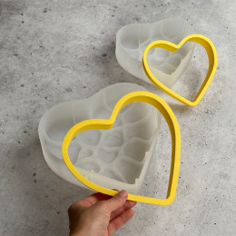 Kintsugi Heart Bento silicone mould handmade