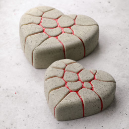 Kintsugi Heart Cake silicone mould handmade