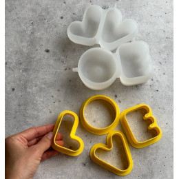 LOVE mini cakes silicone mould handmade