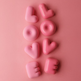 LOVE mini cakes silicone mould handmade