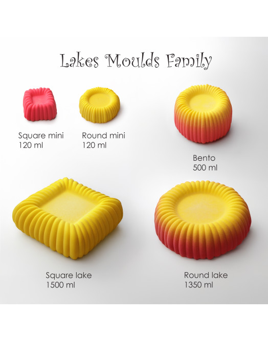 Lake round Mini Cake silicone mould handmade 