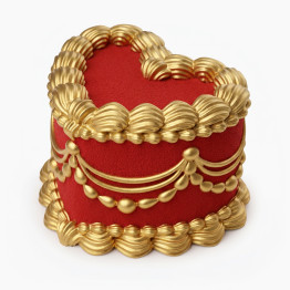 Lambeth Heart Cake silicone mould handmade 1000 ml