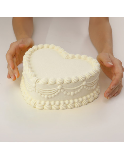 Lambeth Heart Cake silicone mould handmade