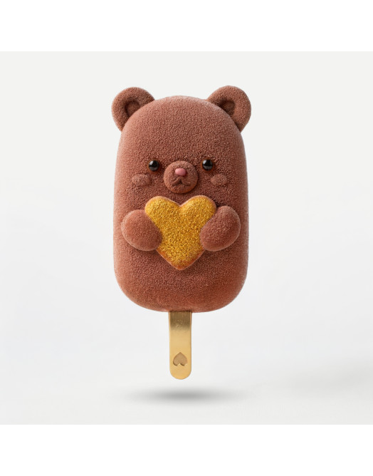 Teddy Heart Lollipop cake silicone mould handmade