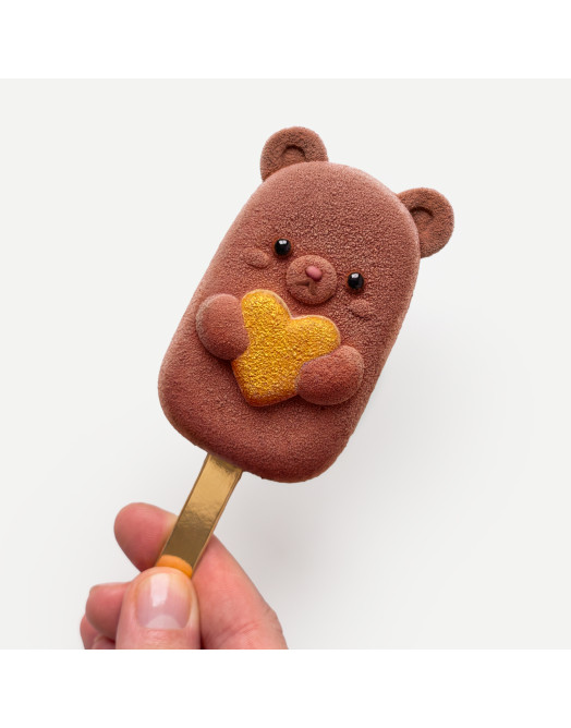 Teddy Heart Lollipop cake silicone mould handmade