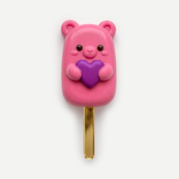 Teddy Heart Lollipop cake silicone mould handmade