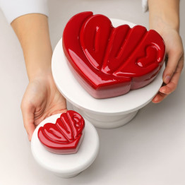 Love mini Cake silicone mould handmade (2pcs)