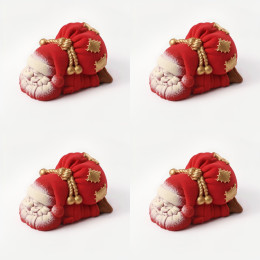 Santa Bag Mini cake silicone mould handmade, Set of 4