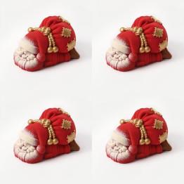 Santa Bag Mini cake silicone mould handmade, Set of 4