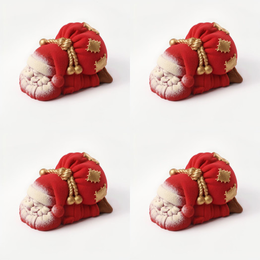 Santa Bag Mini cake silicone mould handmade, Set of 4