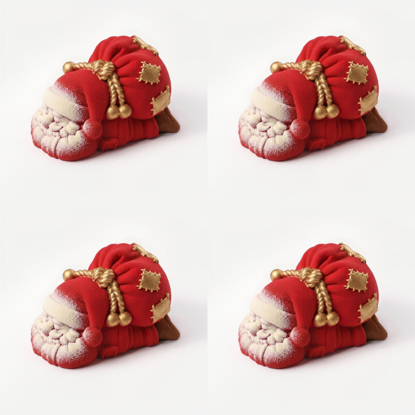 Santa Bag Mini cake silicone mould handmade, Set of 4
