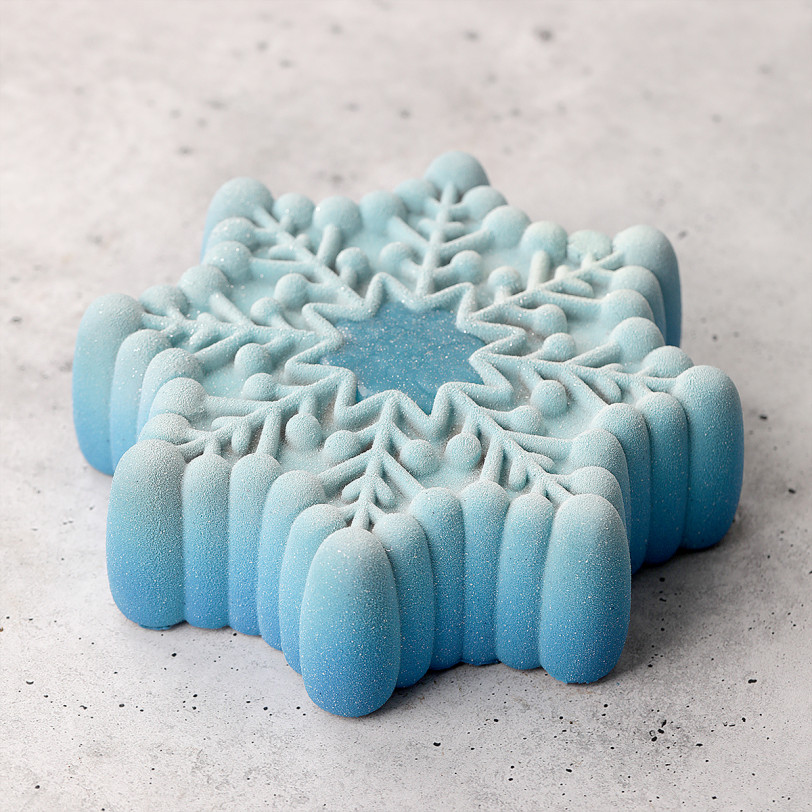 Snowflake cake silicone mould handmade