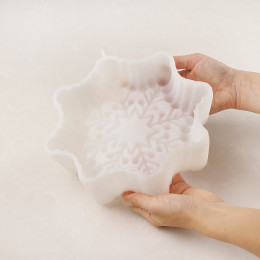 Snowflake cake molde de silicona hecho a mano