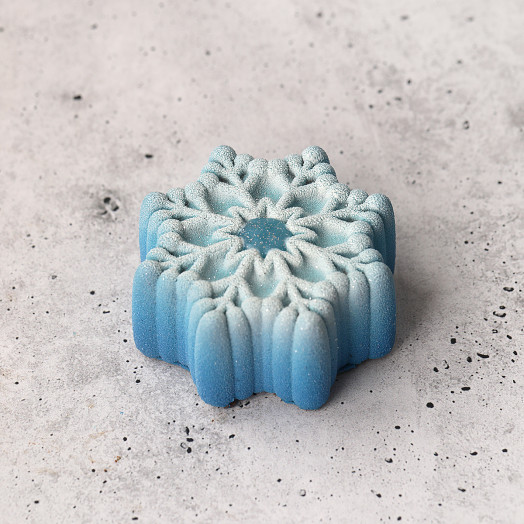 Snowflake mini cake molde de silicona hecho a mano