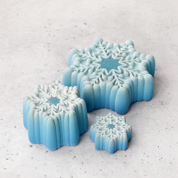 Snowflake mini cake silicone mould handmade