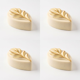 Sweet Leaf Mini cake silicone mould handmade, Set of 4 Sweet Leaf Mini cake silicone mould handmade, Set of 4