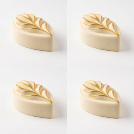 Sweet Leaf Mini cake silicone mould handmade, Set of 4