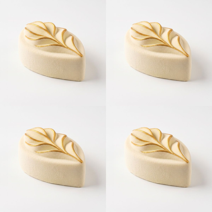 Sweet Leaf Mini cake silicone mould handmade, Set of 4 Sweet Leaf Mini cake silicone mould handmade, Set of 4