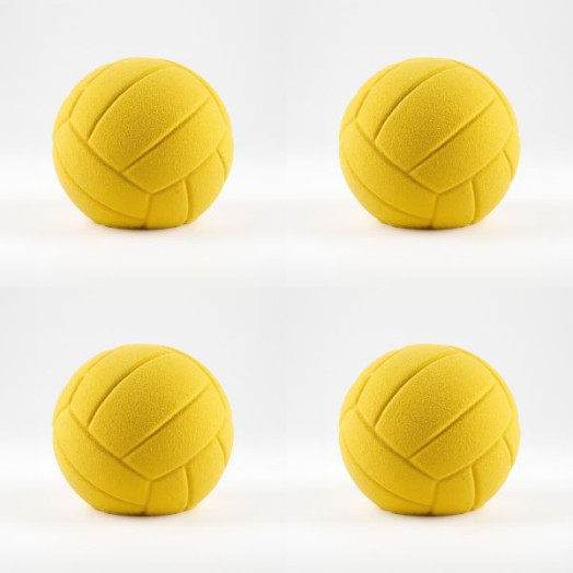 Volleyball mini cake silicone mould handmade, Set of 4